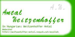 antal weitzenhoffer business card